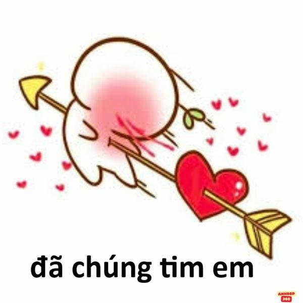 hình meme bắn tim chế