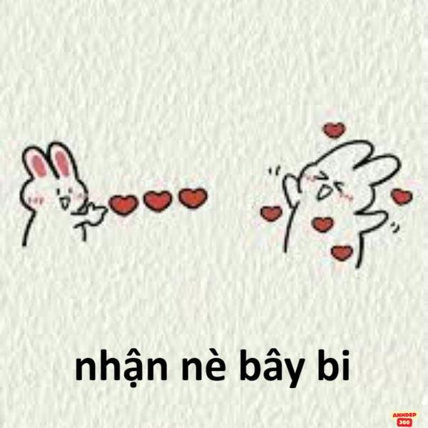 hình meme bắn tim cực hài