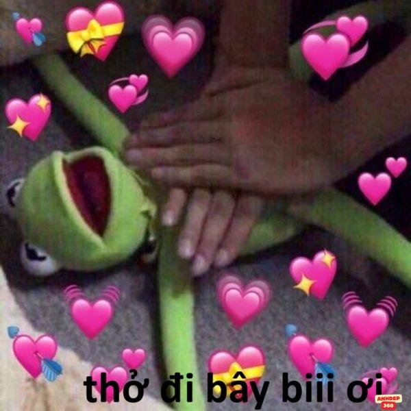 hình meme trái tim hài hước