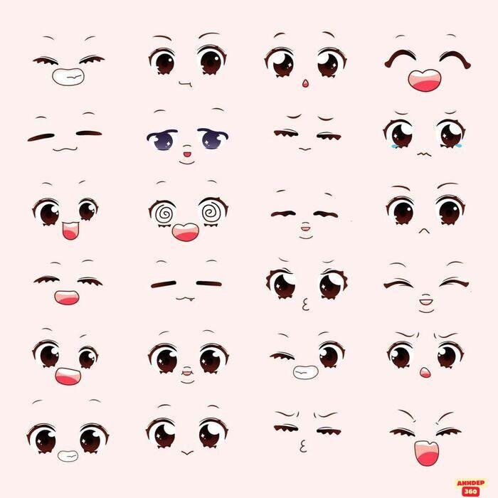 mắt chibi siêu xinh