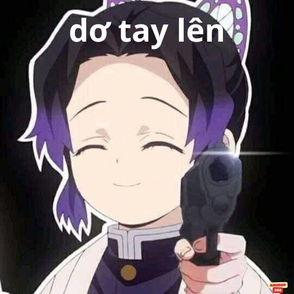 meme cầm súng anime