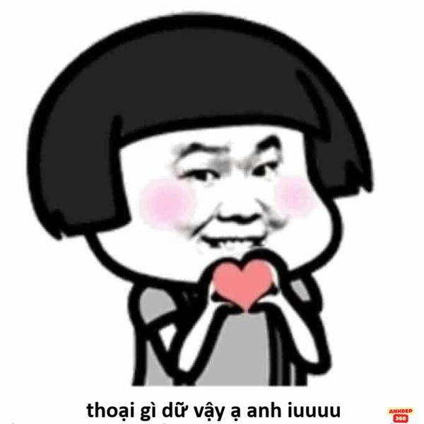 meme đáng yêu tim