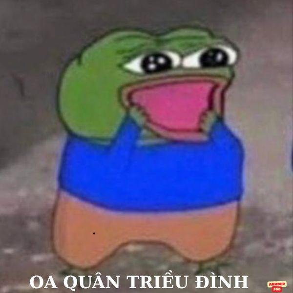 meme ếch xanh há mồm