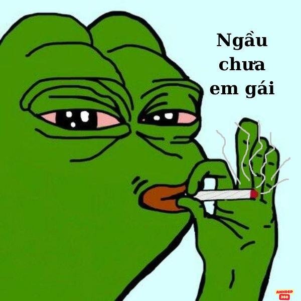meme ếch xanh hút thuốc