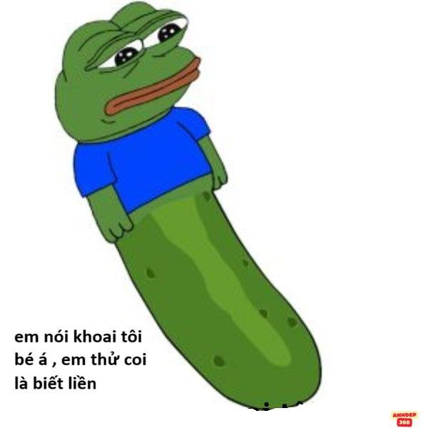 meme ếch xanh khoai bé