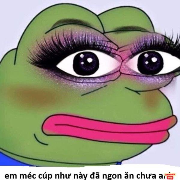 meme ếch xanh trang ddieemr