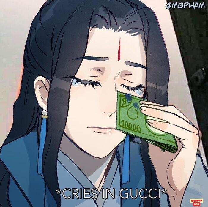 meme hết tiền anime