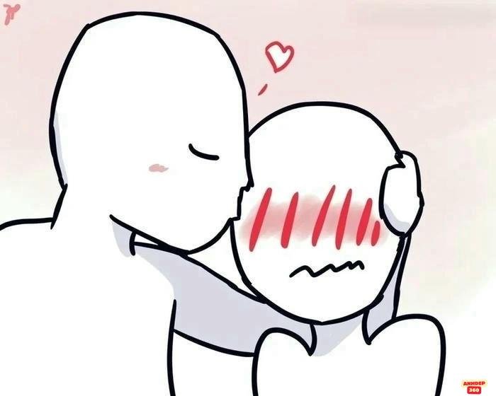 meme hôn ngượng