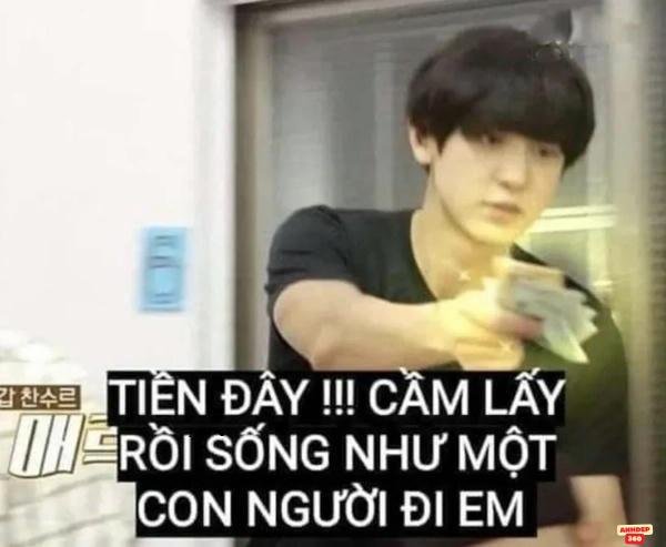 meme tiền trong đời thường