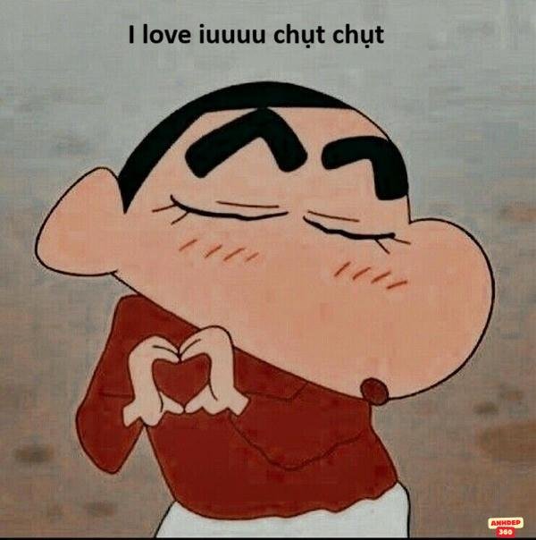 meme trái tim hài hước đáng yêu