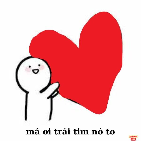 meme trái tim troll