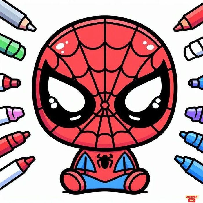 spiderman chibi siêu cute