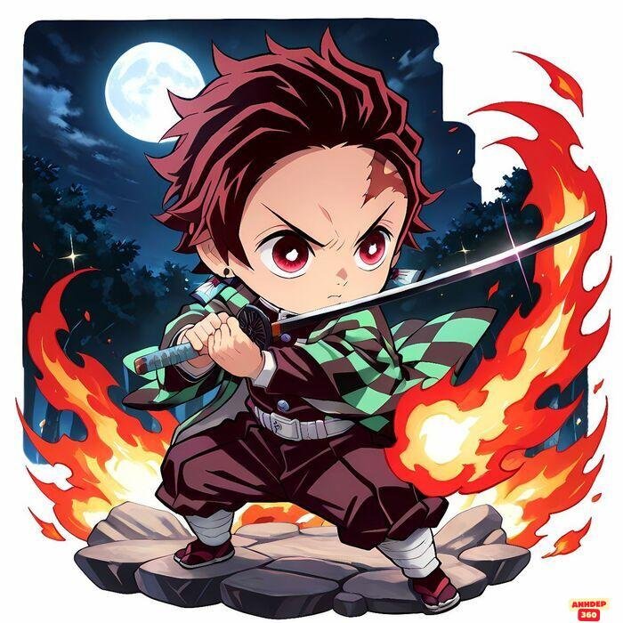 tanjiro chibi cực cute