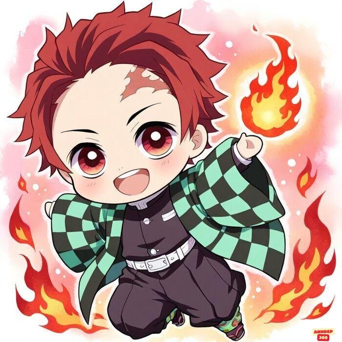 tanjiro chibi siêu ngầu