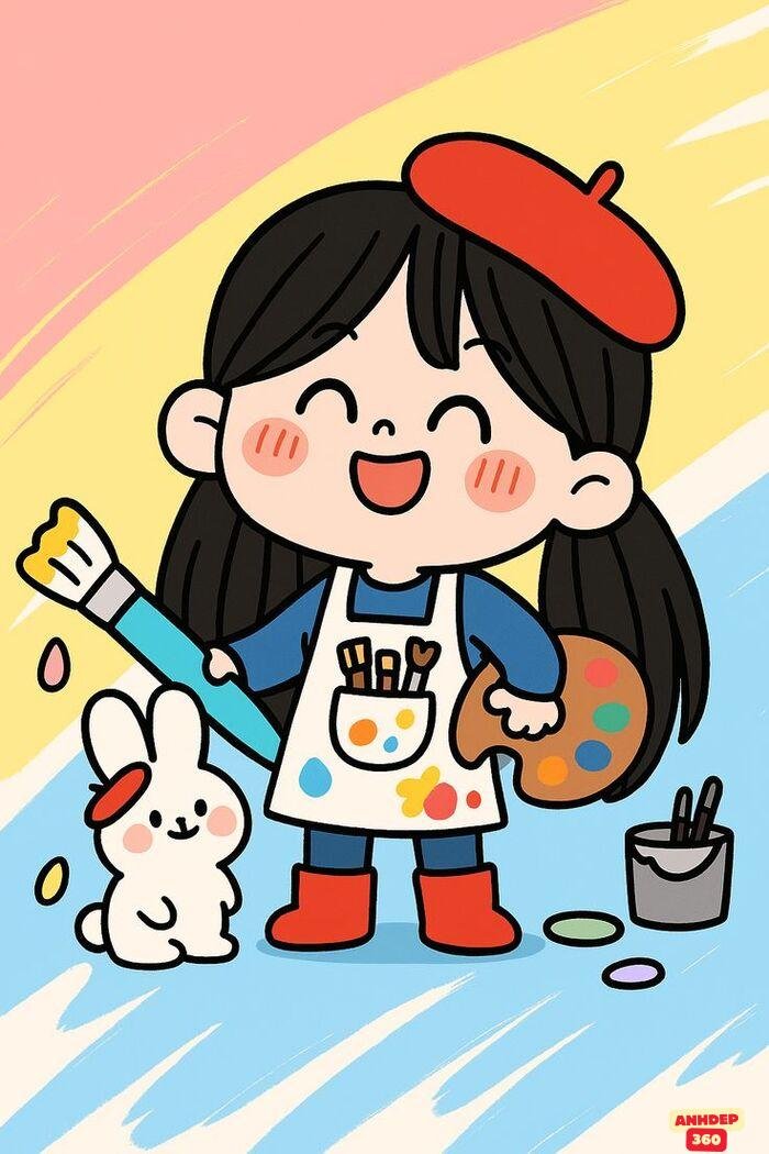 tranh chibi đẹp cute