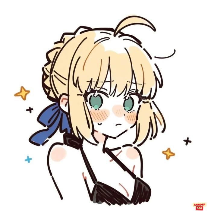 vẽ artoria pendragon nghệ thuật