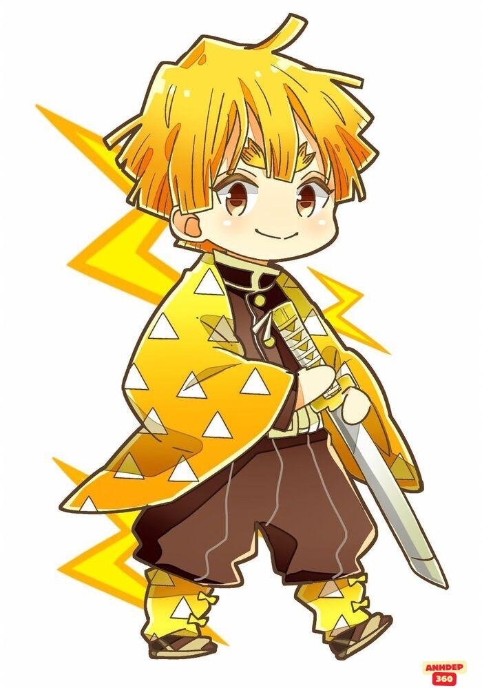 zenitsu chibi đẹp xinh