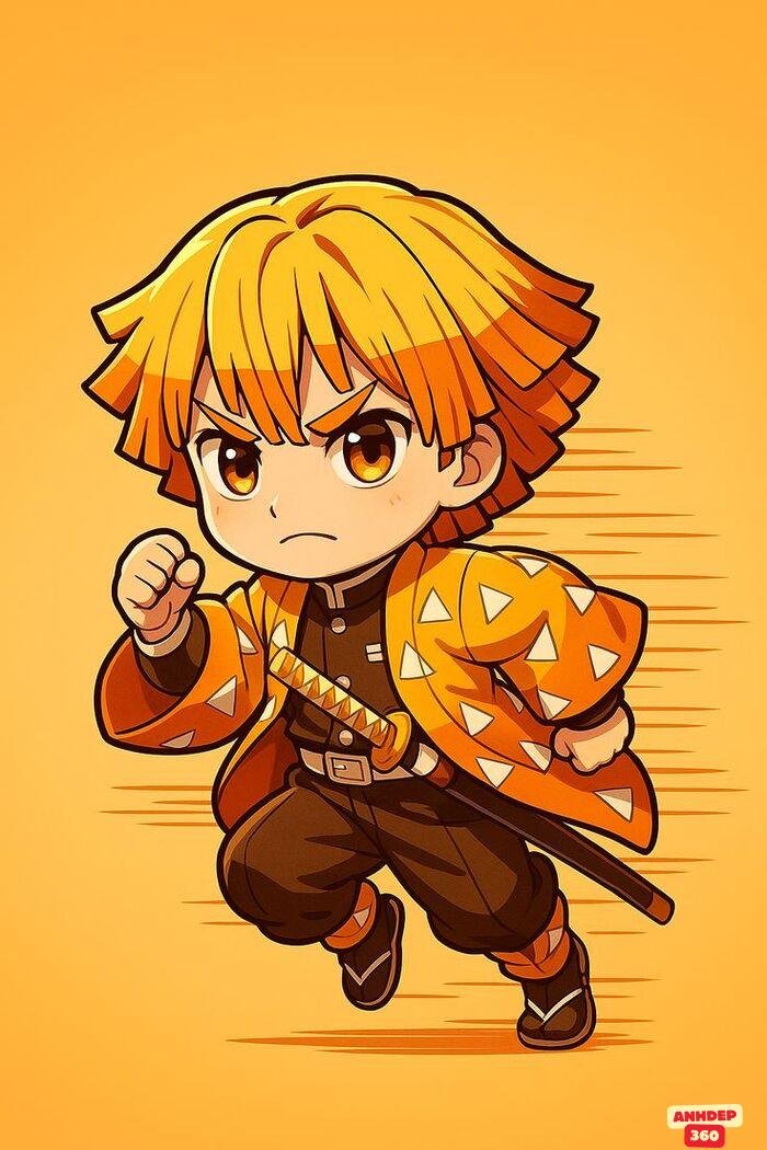 zenitsu chibi siêu đáng yêu