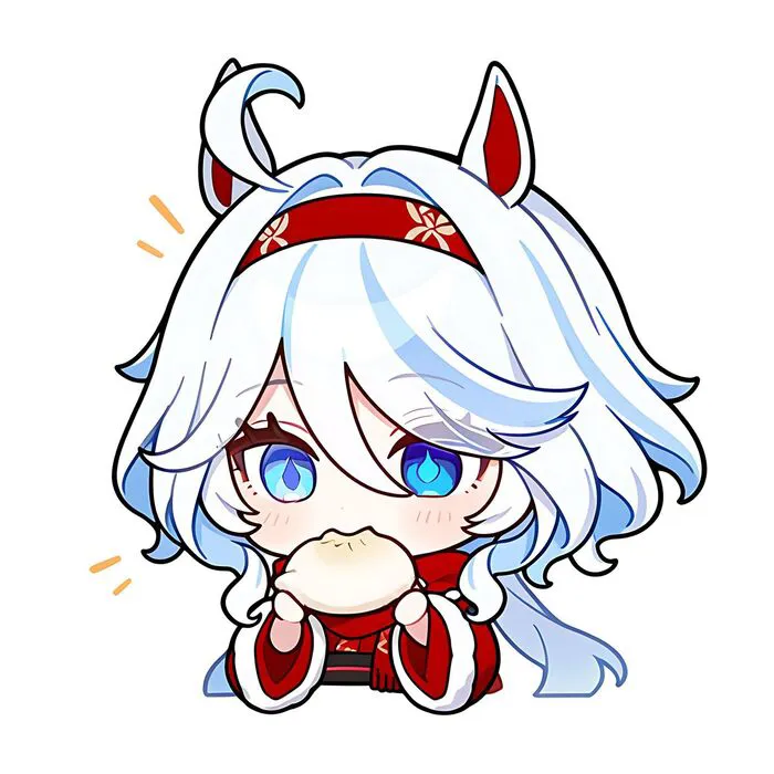 ảnh furina chibi ăn