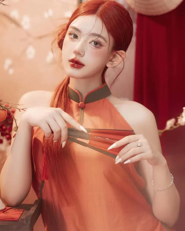 Đan Phượng chụp ảnh tết