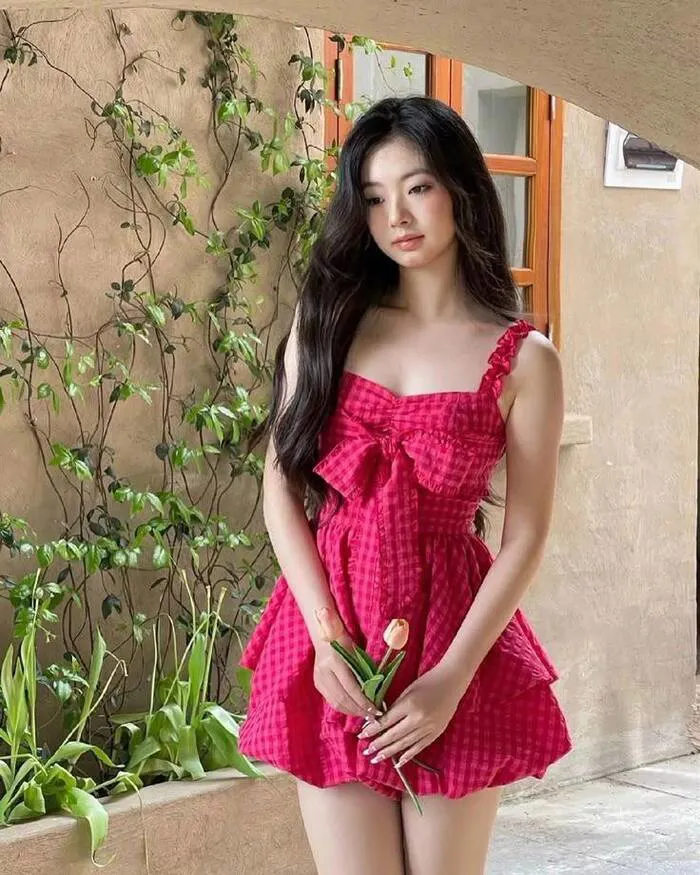 gái xinh mặc pinky style bánh bèo