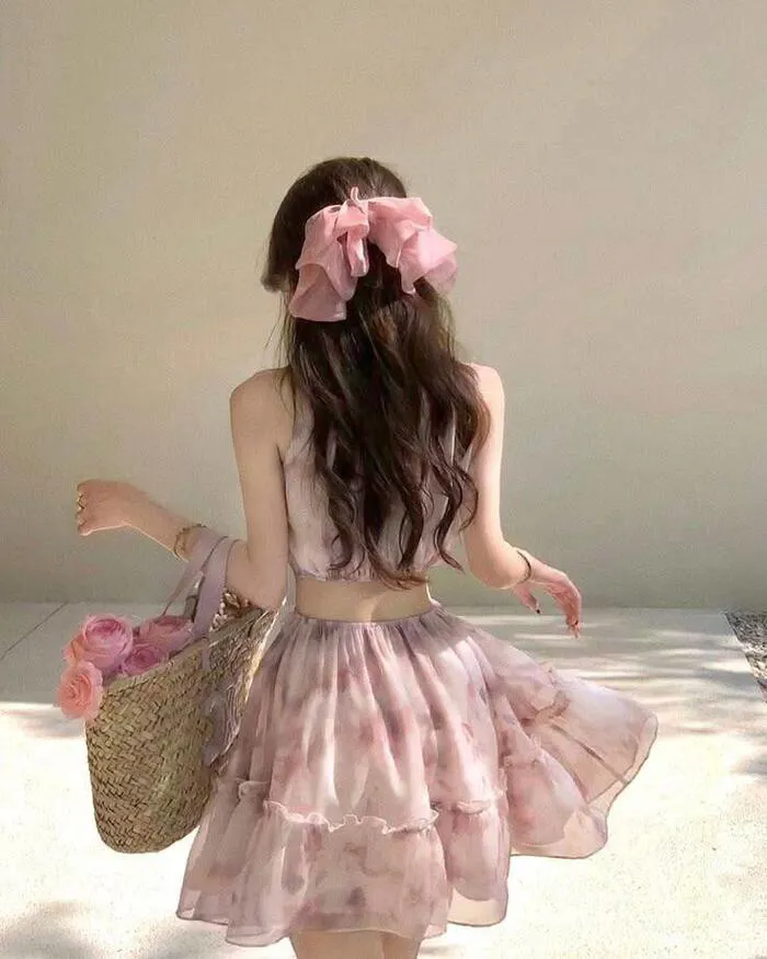 gái xinh mặc pinky style tiểu thư