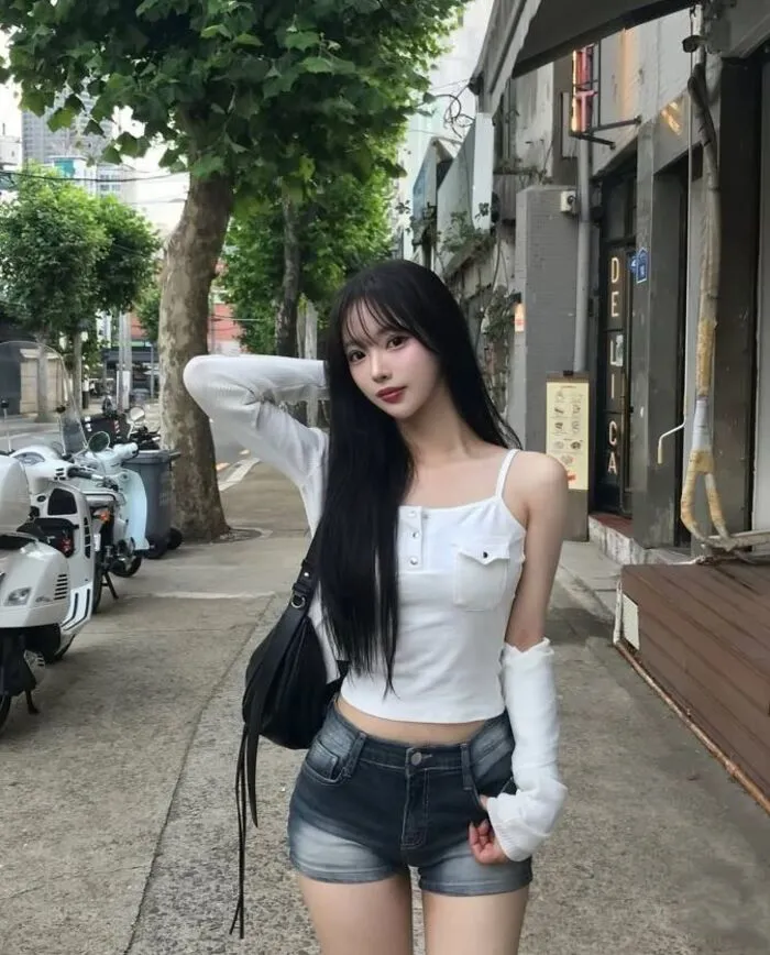gái xinh mặc quần ngắn siêu slay