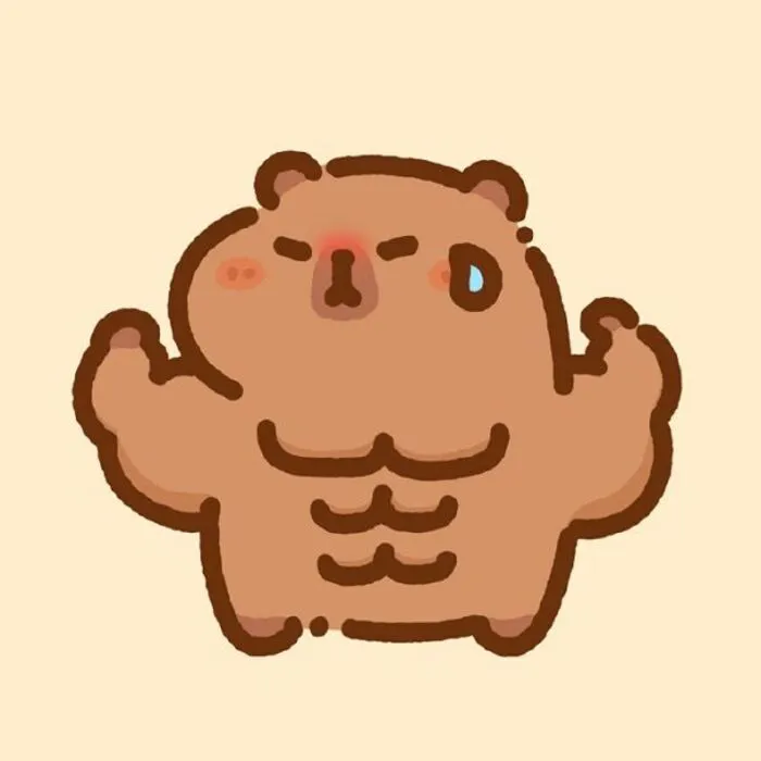 hình capybara chibi cơ bắp hình capybara chibi cơ bắp