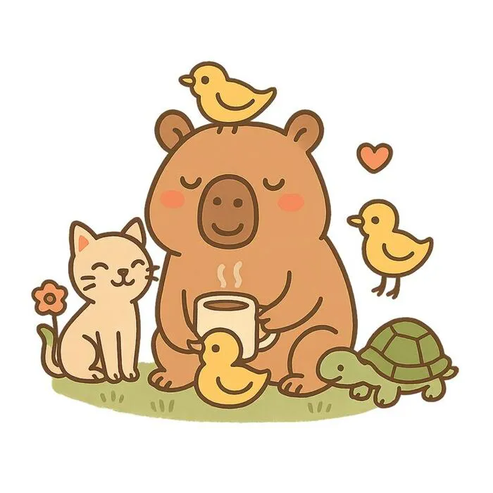 hình capybara chibi cute hình capybara chibi cute