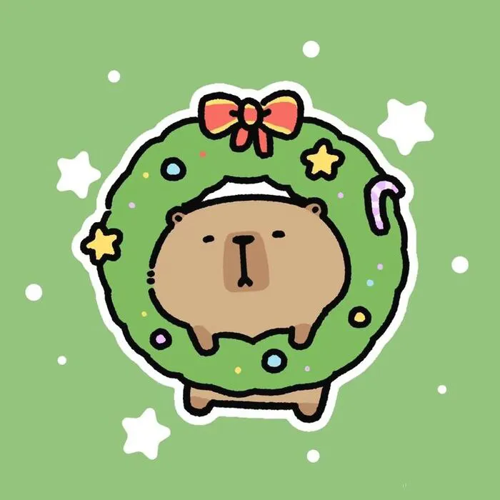 hình capybara chibi noel hình capybara chibi noel