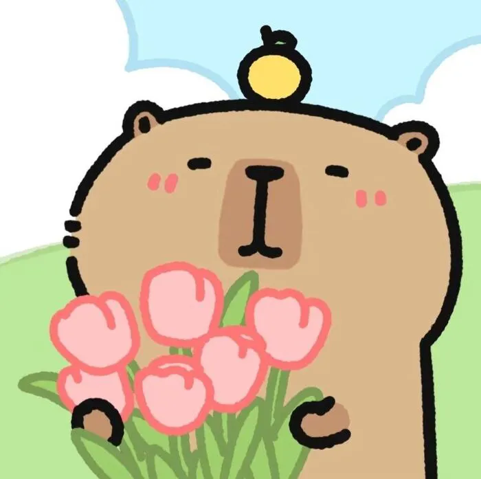 hình capybara chibi tulip hình capybara chibi tulip