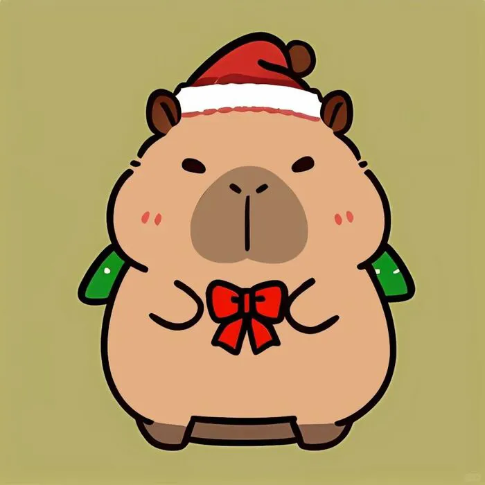 hình capybara chibi xmas hình capybara chibi xmas